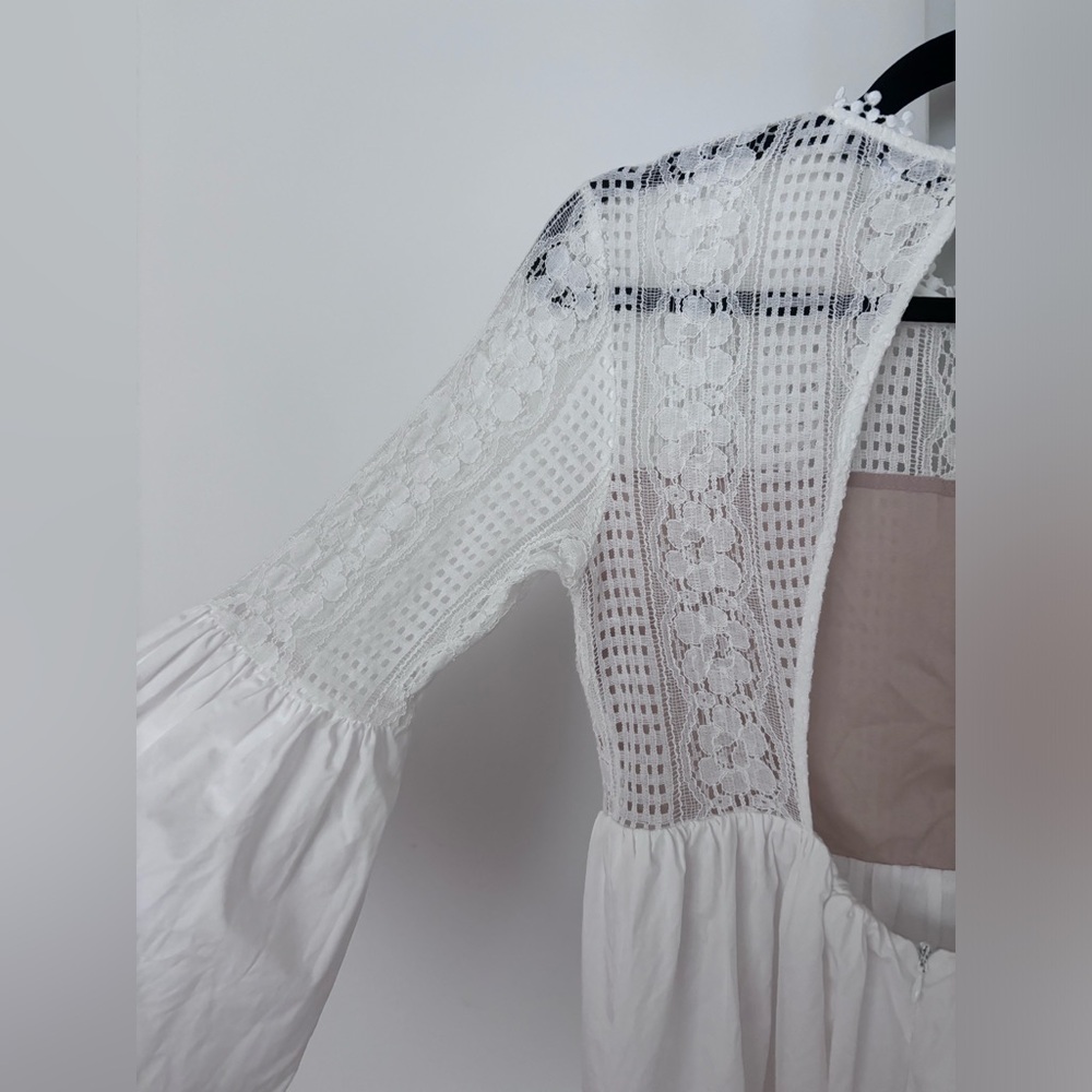 Endless Rose Bell Sleeve Mini Dress in White S - Picture 8 of 11
